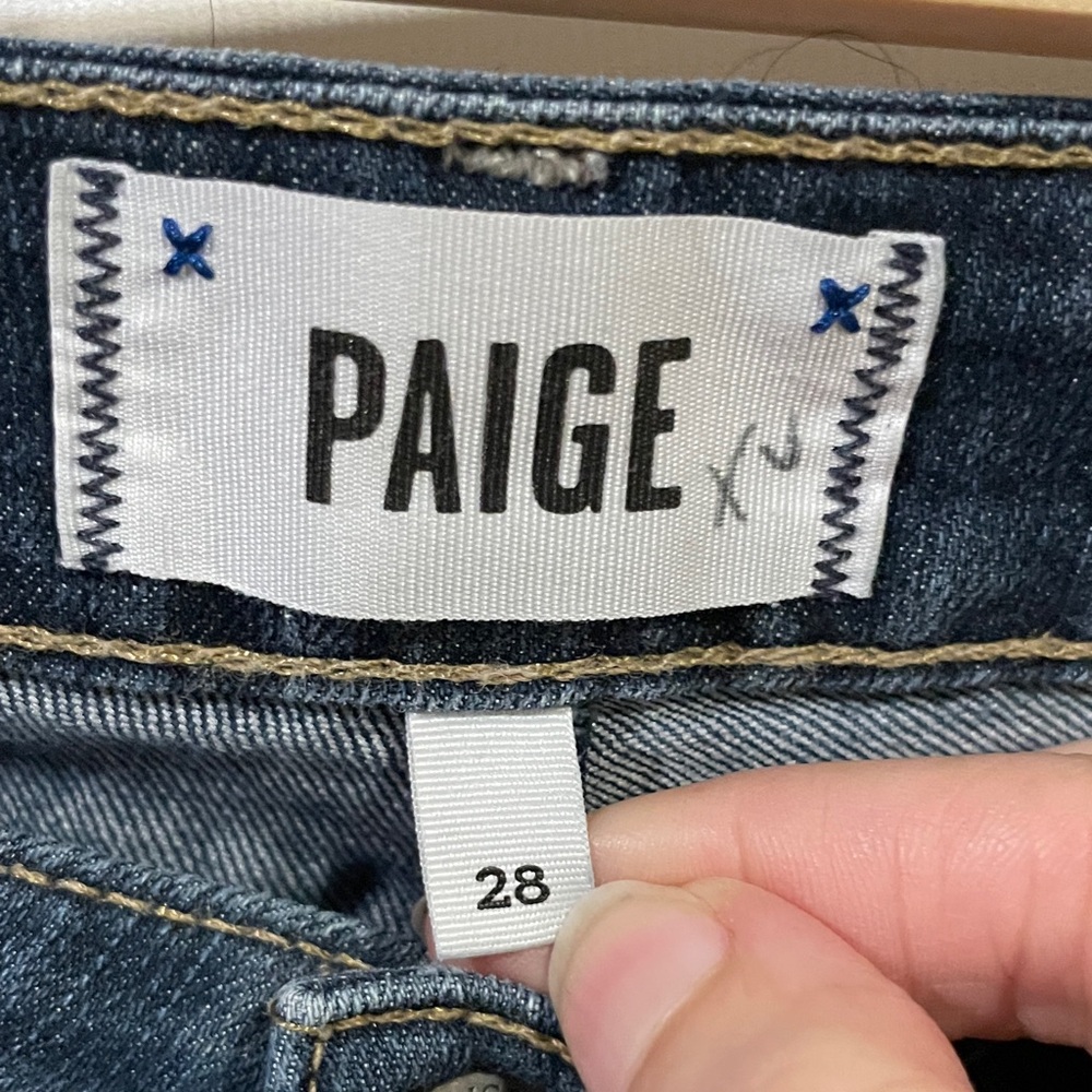 PAIGE Women's Deep Indigo Skinny Jeans - Picture 2 of 3